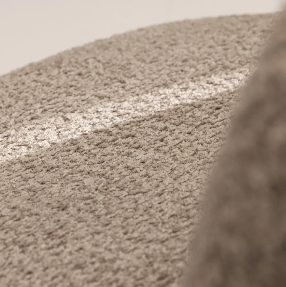MO Fauteuil rond en tissu bouclette