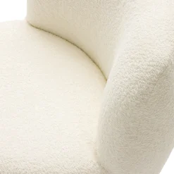 MO Fauteuil rond en tissu bouclette