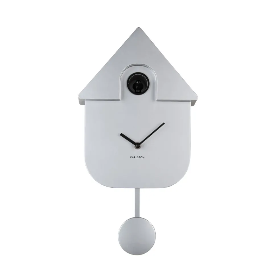 MODERN CUCKOO Horloge à pendule finition métallisée