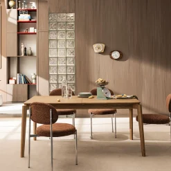 MONA Table à manger extensible 6 à 10 personnes en bois 160-205x90cm