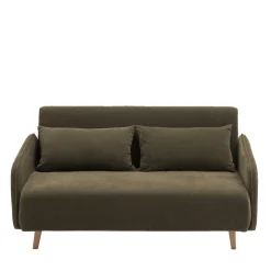 MONICA Canapé convertible 2 places en tissu chenille L140cm