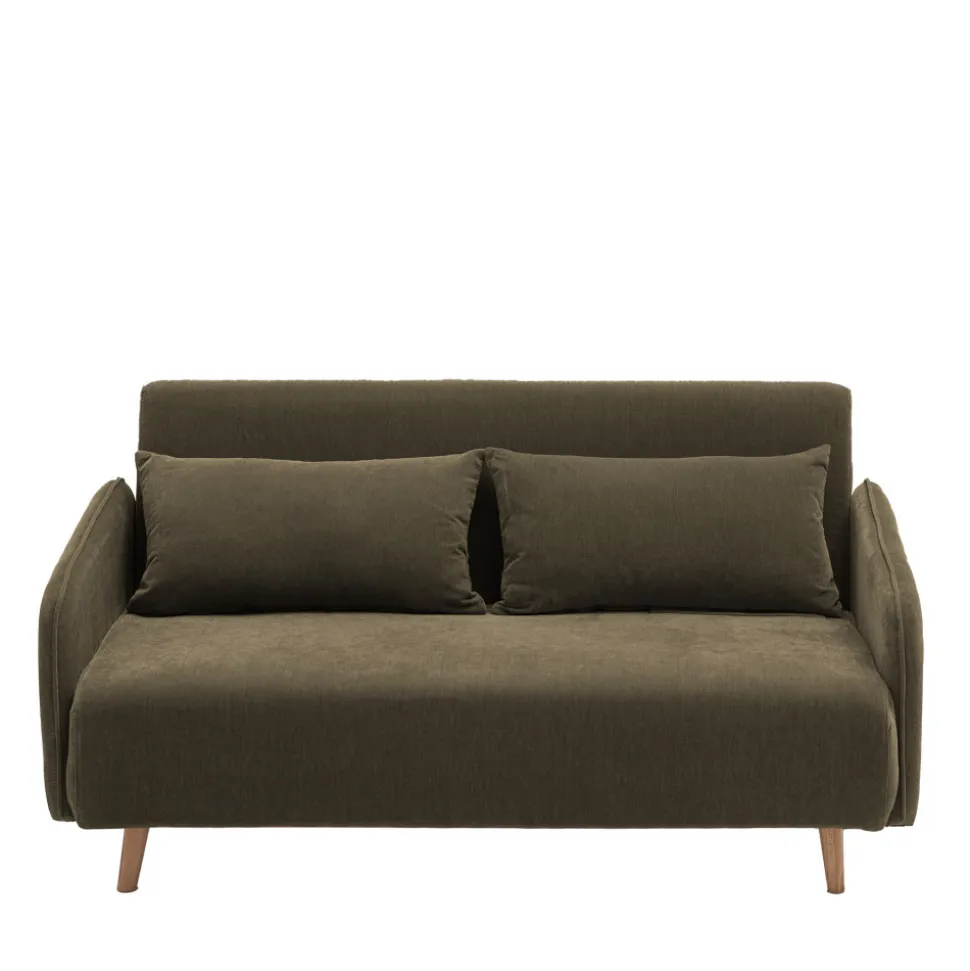 MONICA Canapé convertible 2 places en tissu chenille L140cm