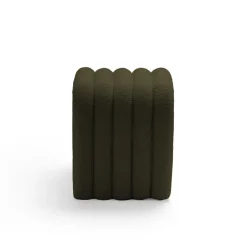 MUI Tabouret rembourré en tissu bouclette