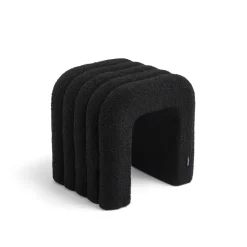 MUI Tabouret rembourré en tissu bouclette