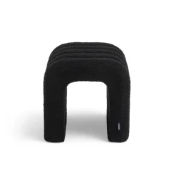 MUI Tabouret rembourré en tissu bouclette