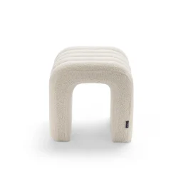 MUI Tabouret rembourré en tissu bouclette