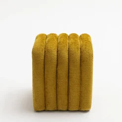 MUI Tabouret rembourré en tissu chenille