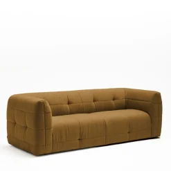 NAOS Canapé droit 3 places en tissu à effet capitonné