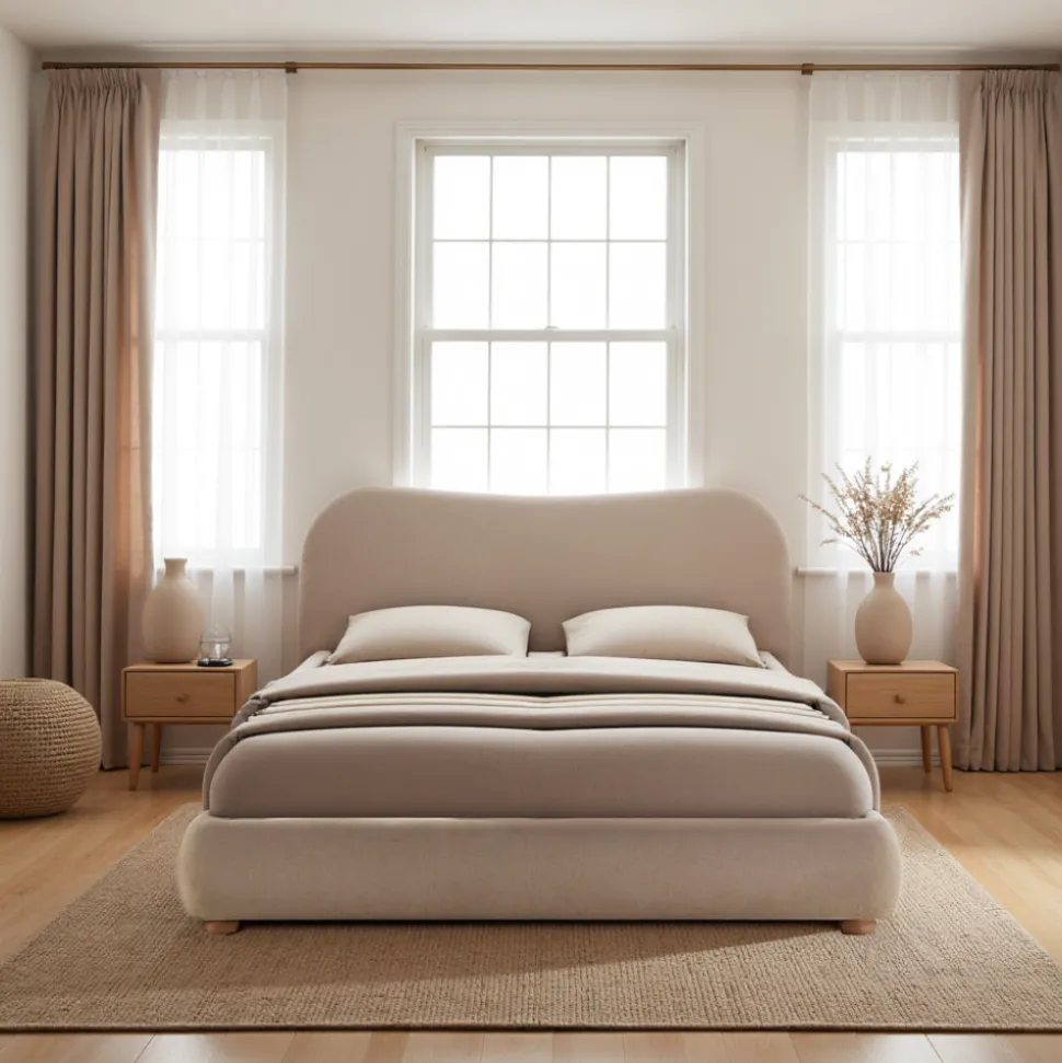 NAPO Lit coffre en tissu 160x200cm
