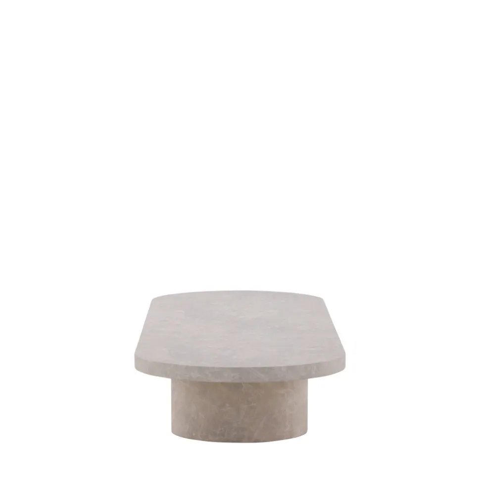 NARVIK Table basse ovale effet marbre 190x60cm