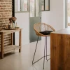 NAULU Tabouret de bar en rotin 76cm