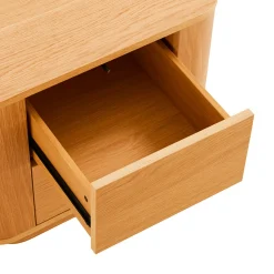 NAVAN Table de chevet 2 tiroirs en bois