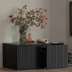 NEW GRAVURE Banc d'entrée avec rangement en bois L88cm