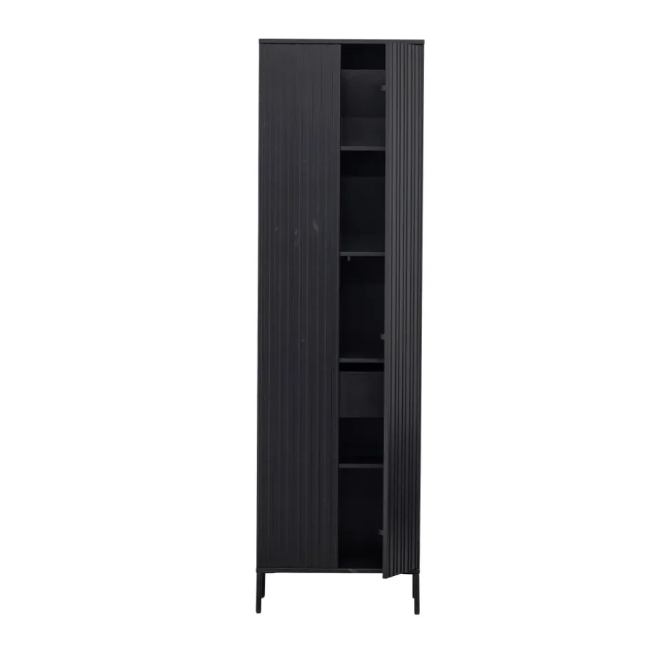 NEW GRAVURE Colonne de rangement en bois 2 portes 1 tiroir H210cm