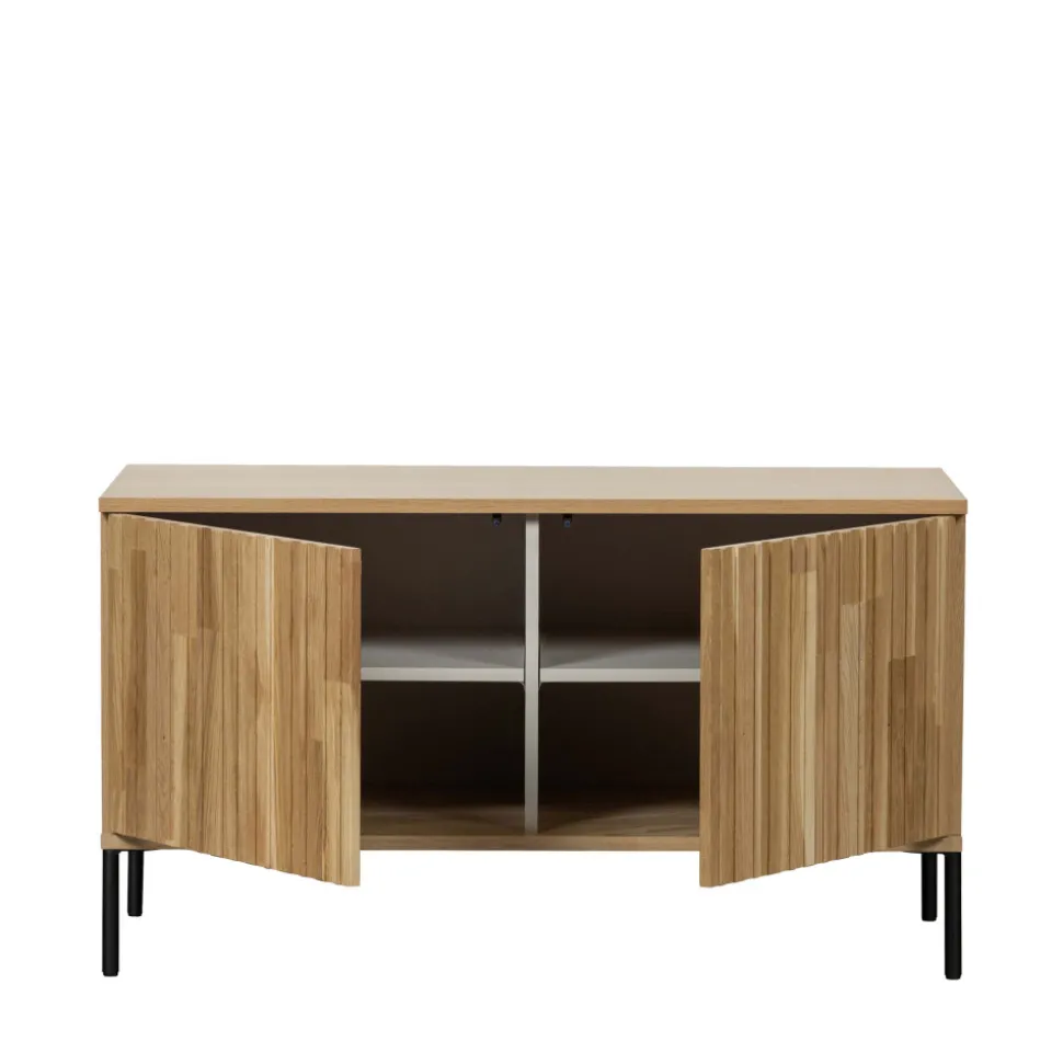 NEW GRAVURE Meuble TV 2 portes en bois L100cm