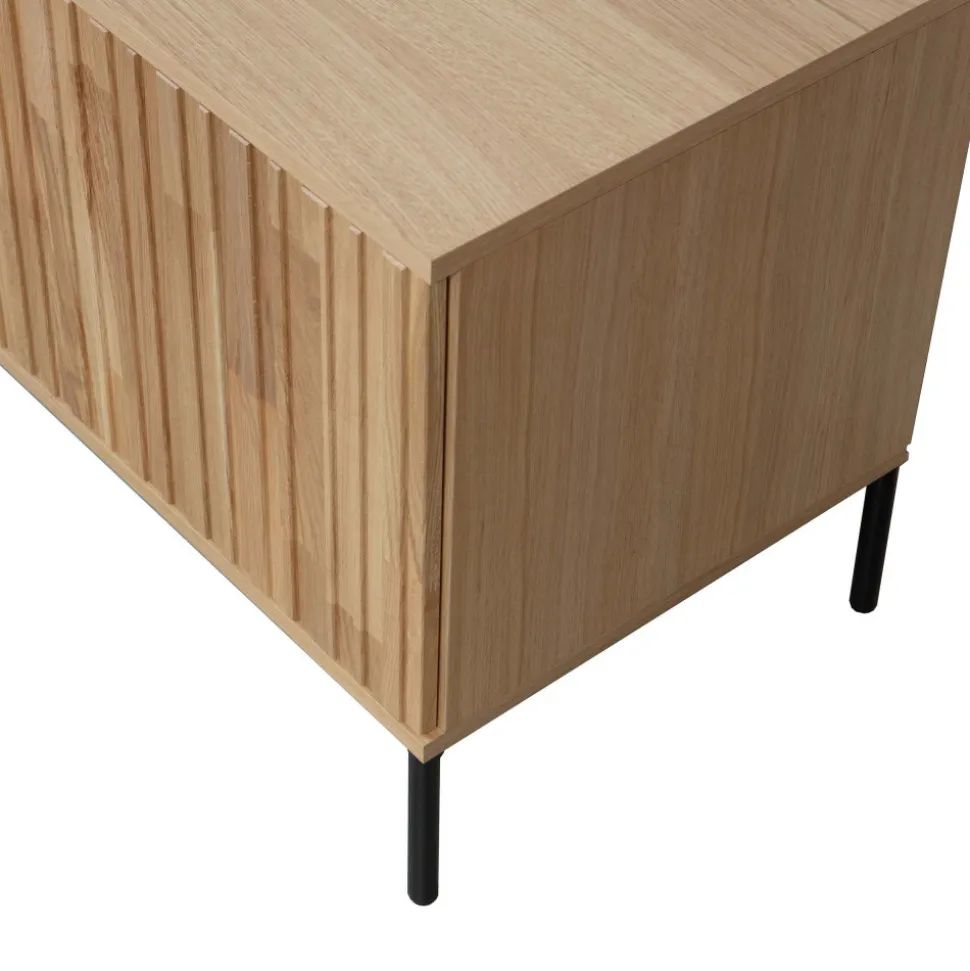 NEW GRAVURE Meuble TV 2 portes en bois L100cm