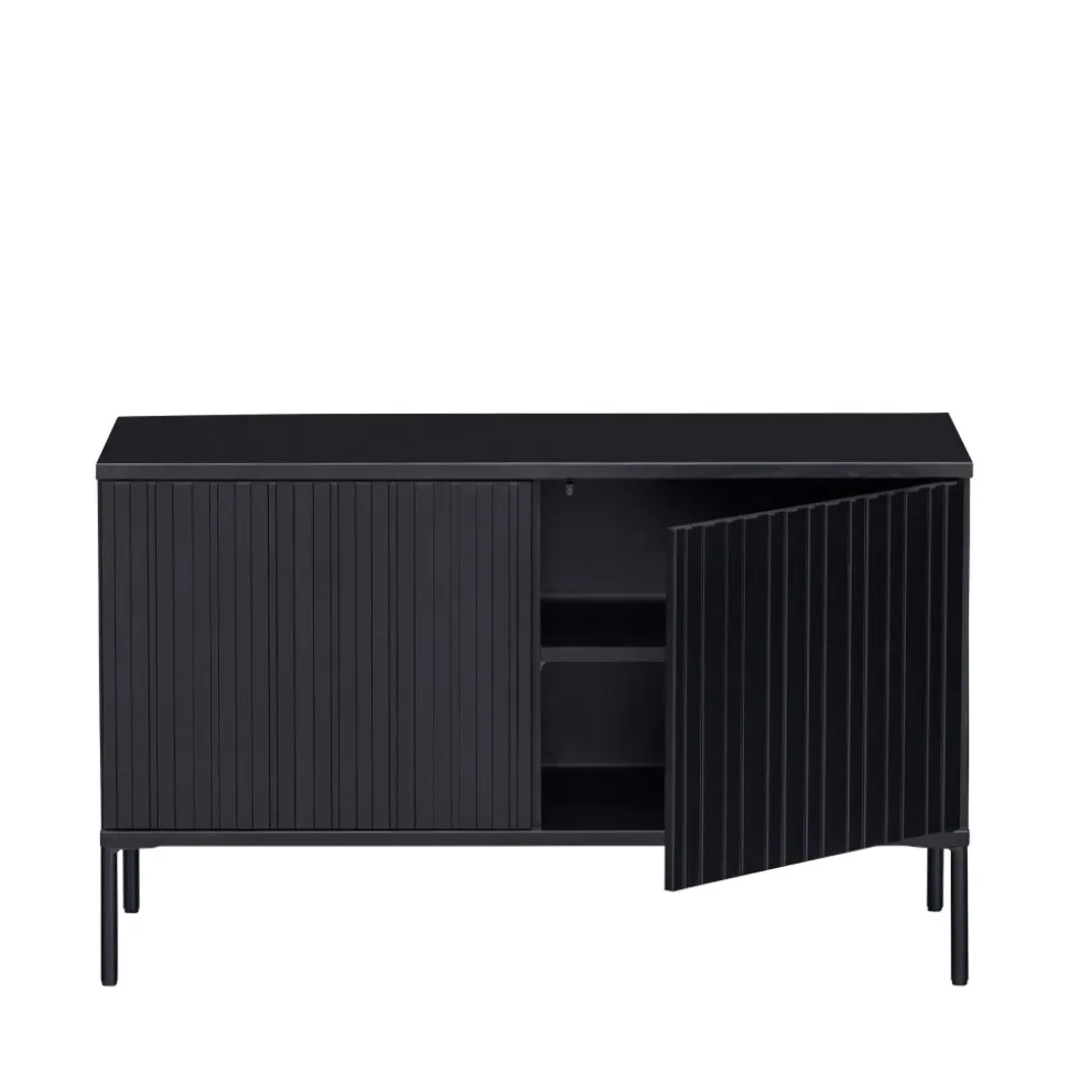 NEW GRAVURE Meuble TV 2 portes en bois L100cm