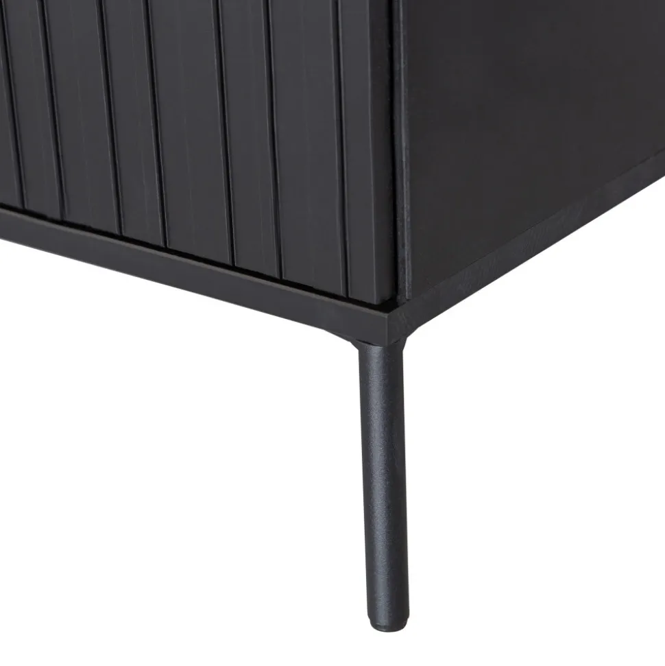 NEW GRAVURE Meuble TV 2 portes en bois L100cm