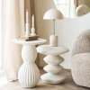 NEWTOWN Table d'appoint ronde en fibre d'argile 40x40cm