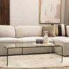 NIDO Table basse en verre L110cm