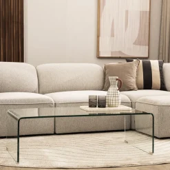 NIDO Table basse en verre L110cm