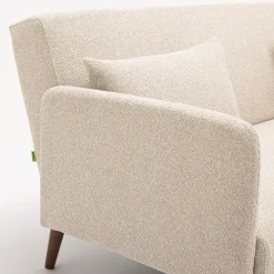 NIELSON Canapé convertible 3 places en tissu bouclette