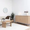 NIKKO Buffet 2 portes coulissantes en bois L140cm