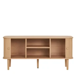 NIKKO Meuble tv 2 portes coulissantes en bois L113cm
