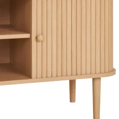 NIKKO Meuble tv 2 portes coulissantes en bois L113cm