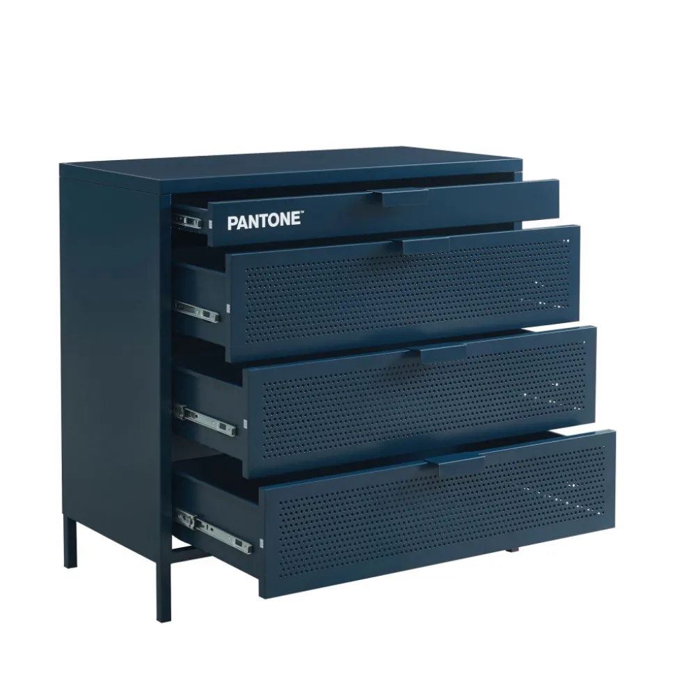 NINO Commode 4 tiroirs en métal PANTONE L80cm