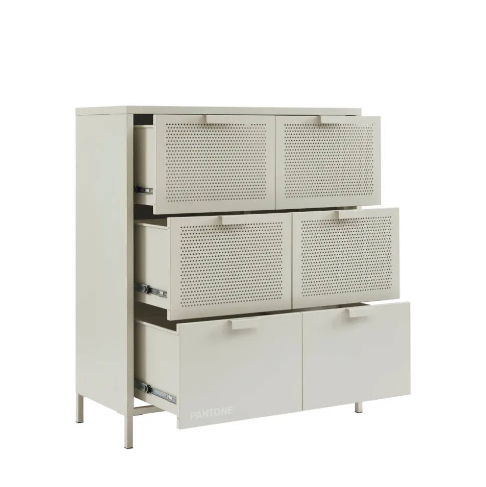 NINO Commode 6 tiroirs en métal PANTONE L90cm