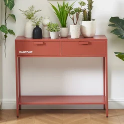 NINO Console 2 tiroirs en métal PANTONE L100cm
