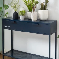 NINO Console 2 tiroirs en métal PANTONE L100cm