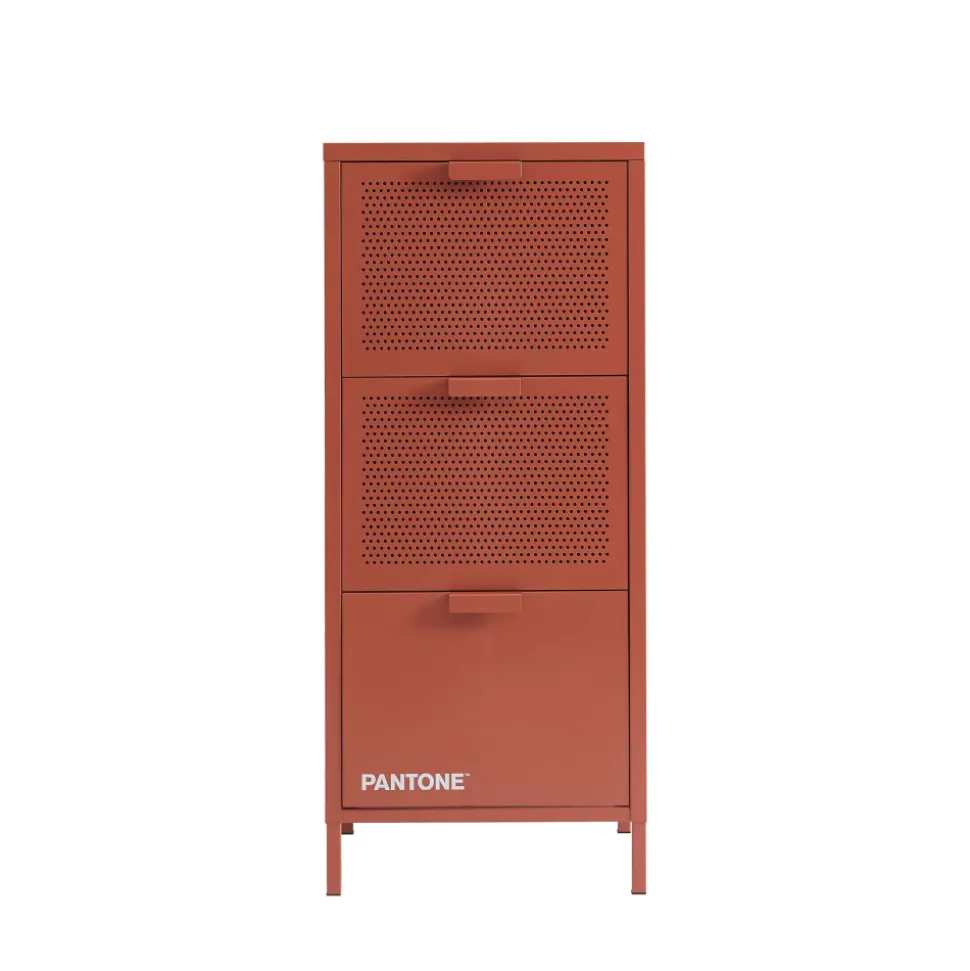 NINO Petit meuble de rangement 3 tiroirs en métal PANTONE H105cm