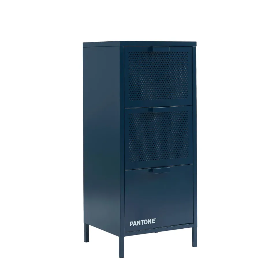 NINO Petit meuble de rangement 3 tiroirs en métal PANTONE H105cm
