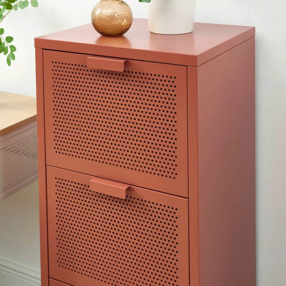 NINO Petit meuble de rangement 3 tiroirs en métal PANTONE H105cm