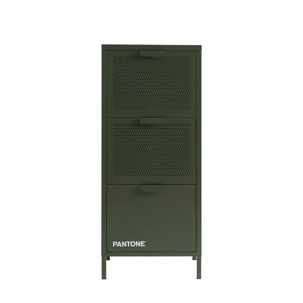 NINO Petit meuble de rangement 3 tiroirs en métal PANTONE H105cm