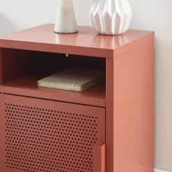 NINO Table de chevet 1 porte en métal PANTONE