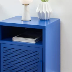 NINO Table de chevet 1 porte en métal PANTONE