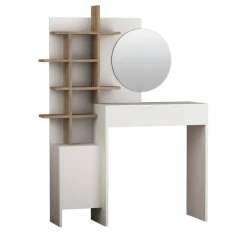 NIYA Coiffeuse 1 tiroir avec miroir L71,50cm