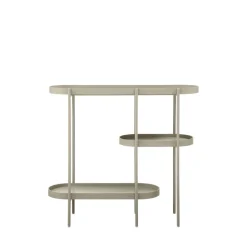 NOAN Console ovale en bois et métal L90cm