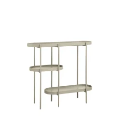NOAN Console ovale en bois et métal L90cm