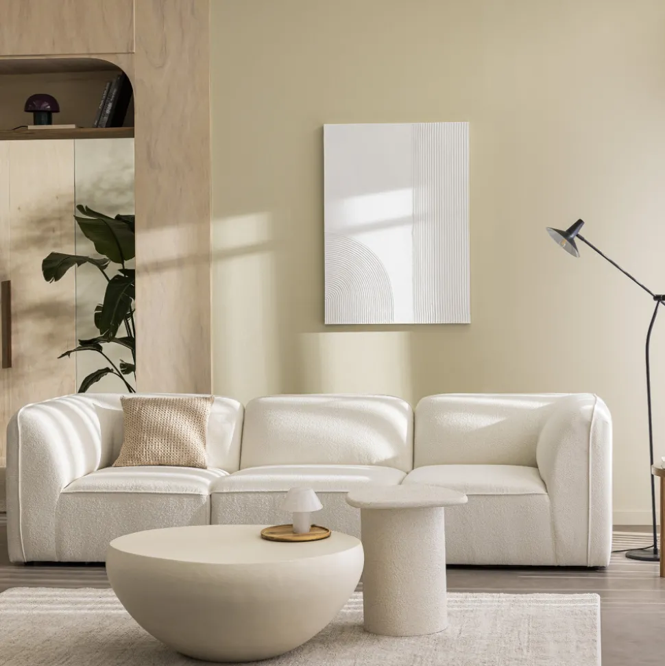 NOOR Chauffeuse pour canapé modulable en tissu bouclette