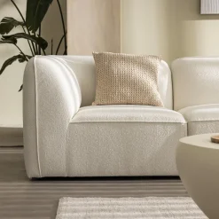 NOOR Chauffeuse pour canapé modulable en tissu bouclette