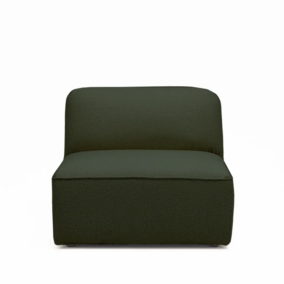 NOOR Chauffeuse pour canapé modulable en tissu bouclette