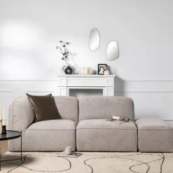 NOOR Pouf pour canapé modulable en tissu