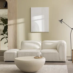 NOOR Pouf pour canapé modulable en tissu bouclette