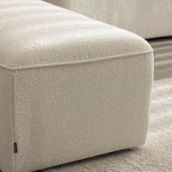 NOOR Pouf pour canapé modulable en tissu bouclette