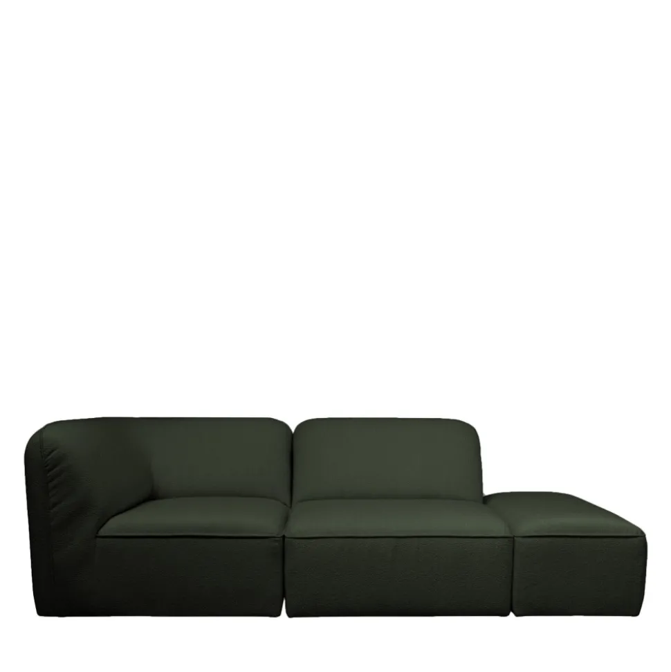 NOOR Pouf pour canapé modulable en tissu bouclette
