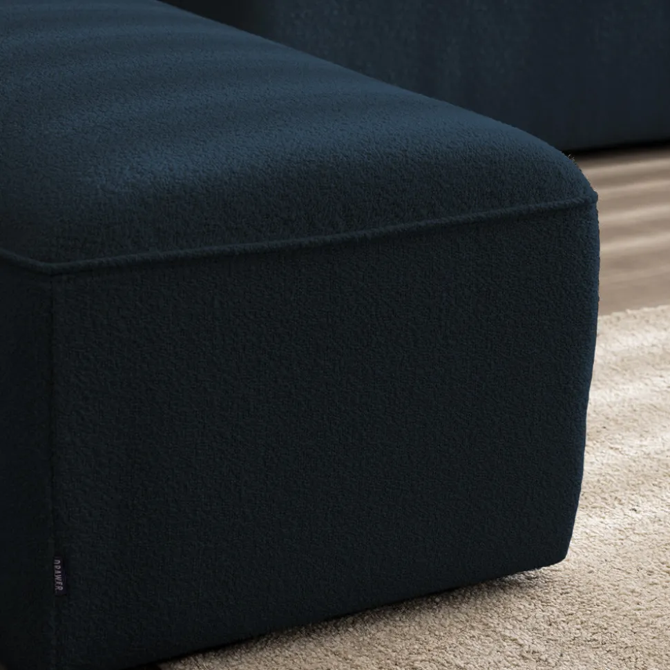 NOOR Pouf pour canapé modulable en tissu bouclette